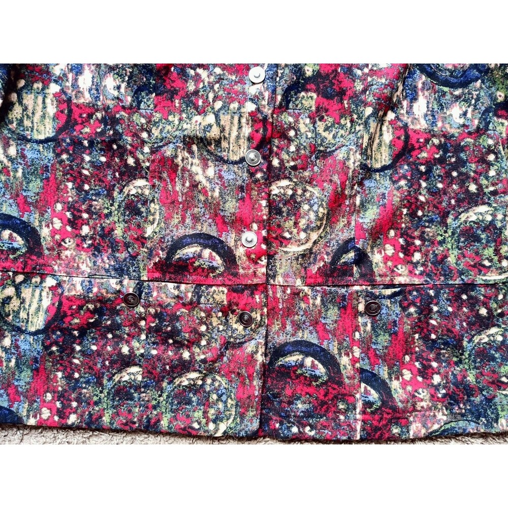 Christopher And Banks Jacket Women's Size Large Alternative Abstract Snap Button - Picture 3 of 8